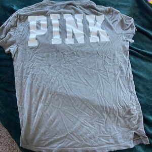 Gray PINK Victoria's Secret T Shirt
